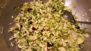 Brussels Sprouts Salad with Almonds and Cranberries