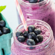 Blueberry spinach superpower smoothie