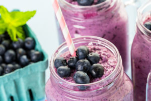 Blueberry spinach superpower smoothie