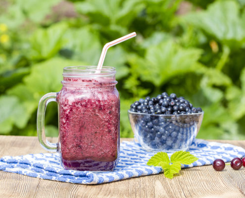 cherry blueberry recovery smoothie