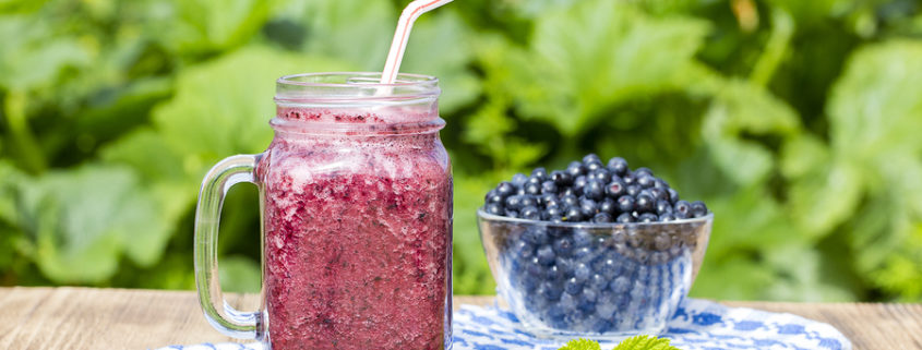 cherry blueberry recovery smoothie