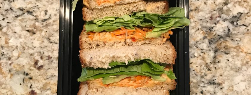 vegetable hummus sandwich