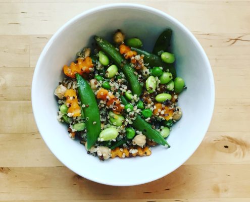 easy quinoa protein bowl