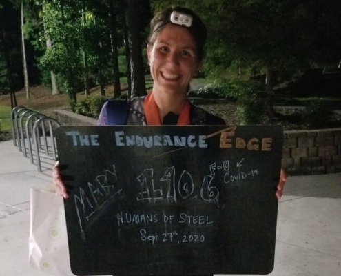 Mary WAngen humans of steel first iron distance triathlon finish