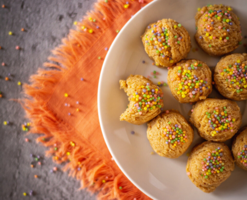 The Fueling Edge birthday cake protein bites