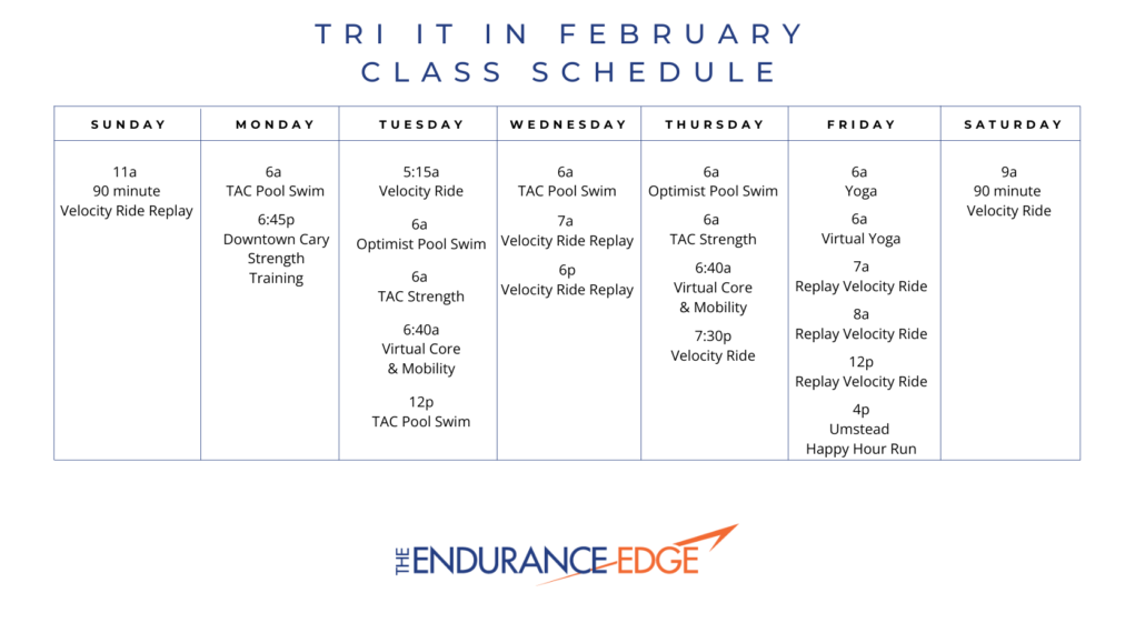Tri It in February Group Triathlon Training Classes