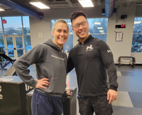 Coach Chris Newport and Dr. Jerry Yoo discuss injury prevention for athletes over 40.