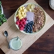 You said very brief Gemini said A superfood smoothie bowl topped with granola, fresh berries, mango, and kiwi.
