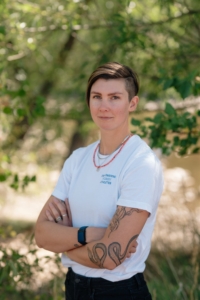Portrait of sports dietitian Kristen Arnold, expert in pro cycling nutrition.